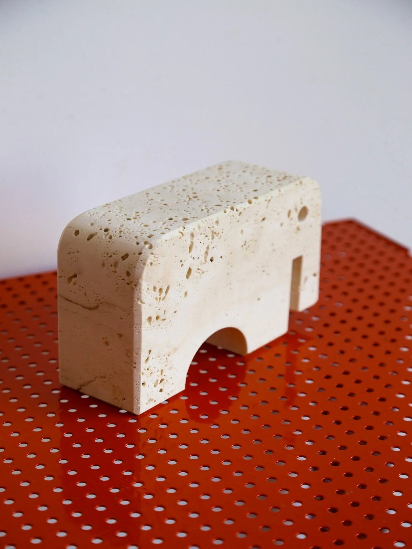 Travertine Elephant Sculpture Attributed to Enzo Mari for Fratelli Mannelli, 1970s