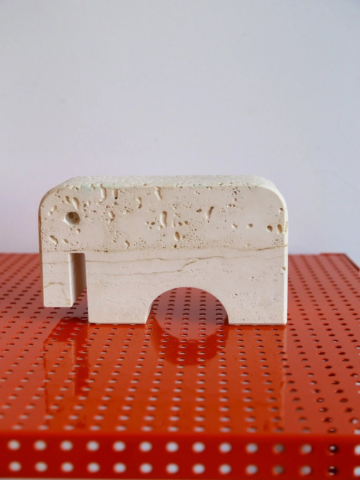 Travertine Elephant Sculpture Attributed to Enzo Mari for Fratelli Mannelli, 1970s