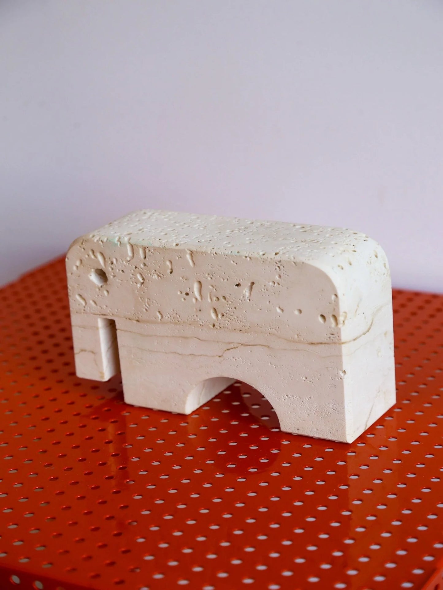 Travertine Elephant Sculpture Attributed to Enzo Mari for Fratelli Mannelli, 1970s