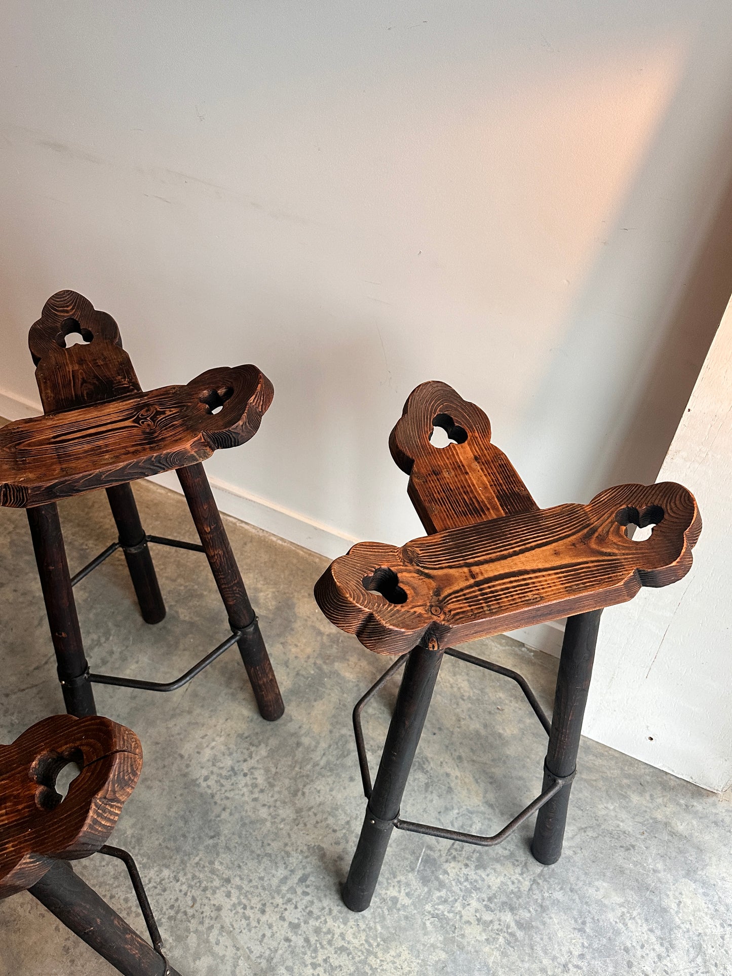 Spanish Brutalist Stools - 70's