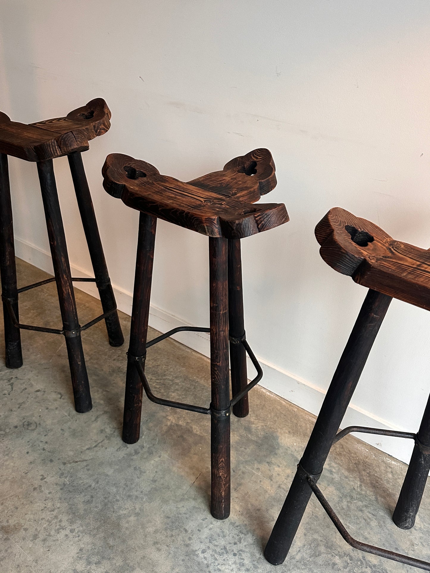 Spanish Brutalist Stools - 70's