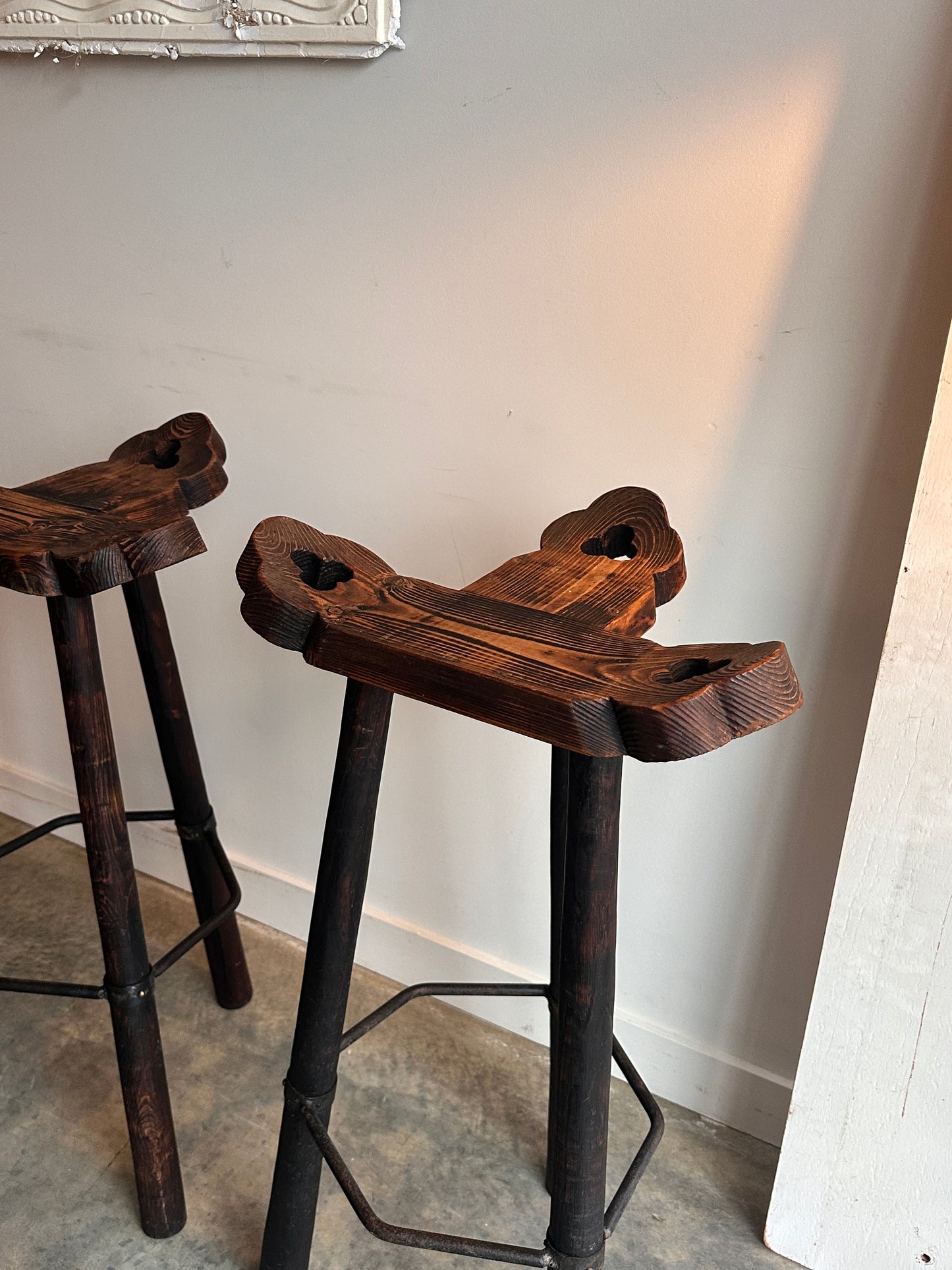 Spanish Brutalist Stools - 70's