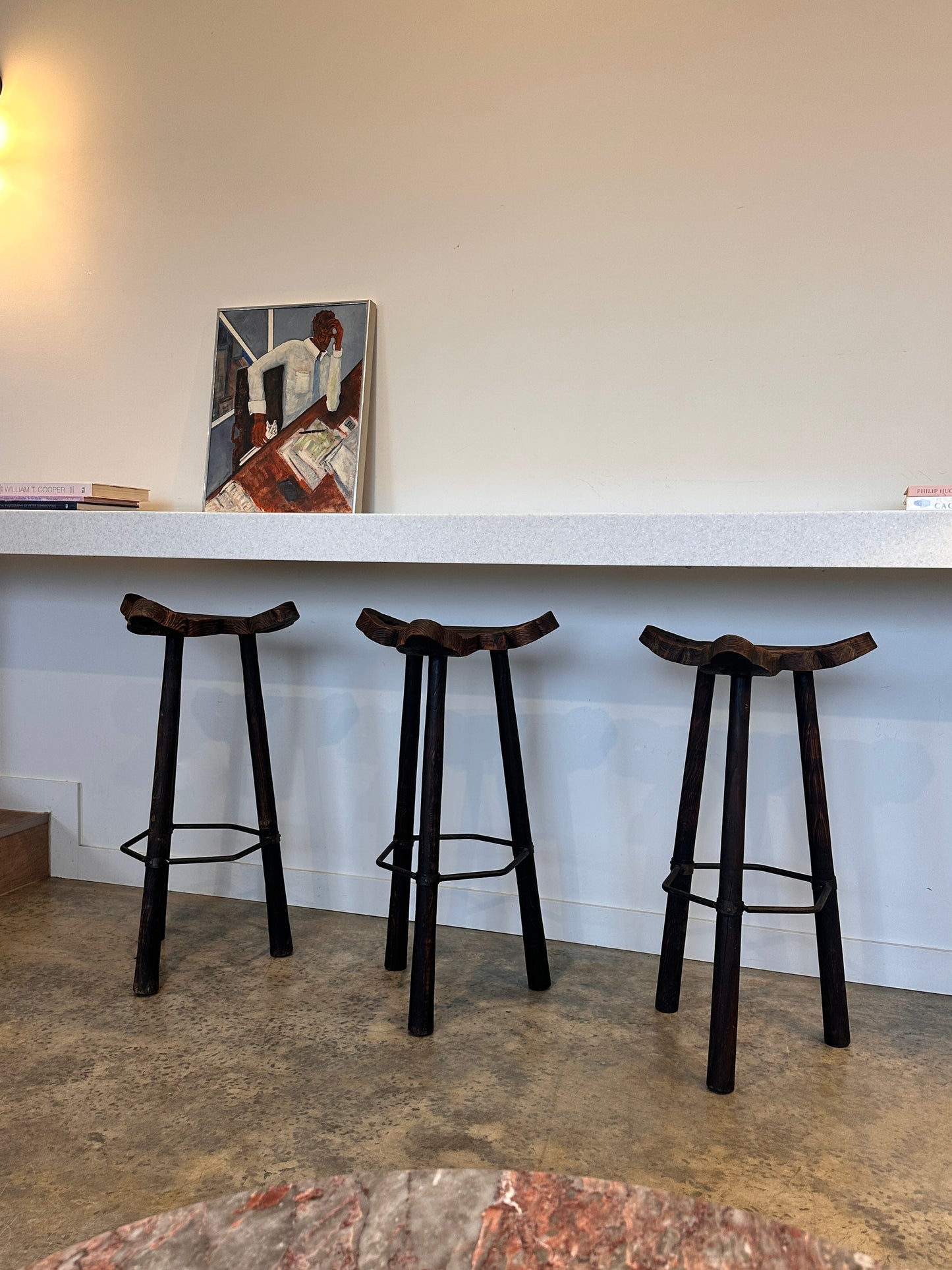 Spanish Brutalist Stools - 70's