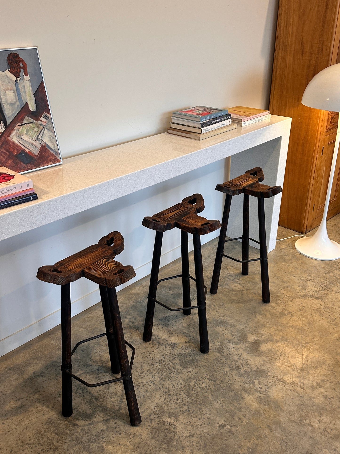 Spanish Brutalist Stools - 70's