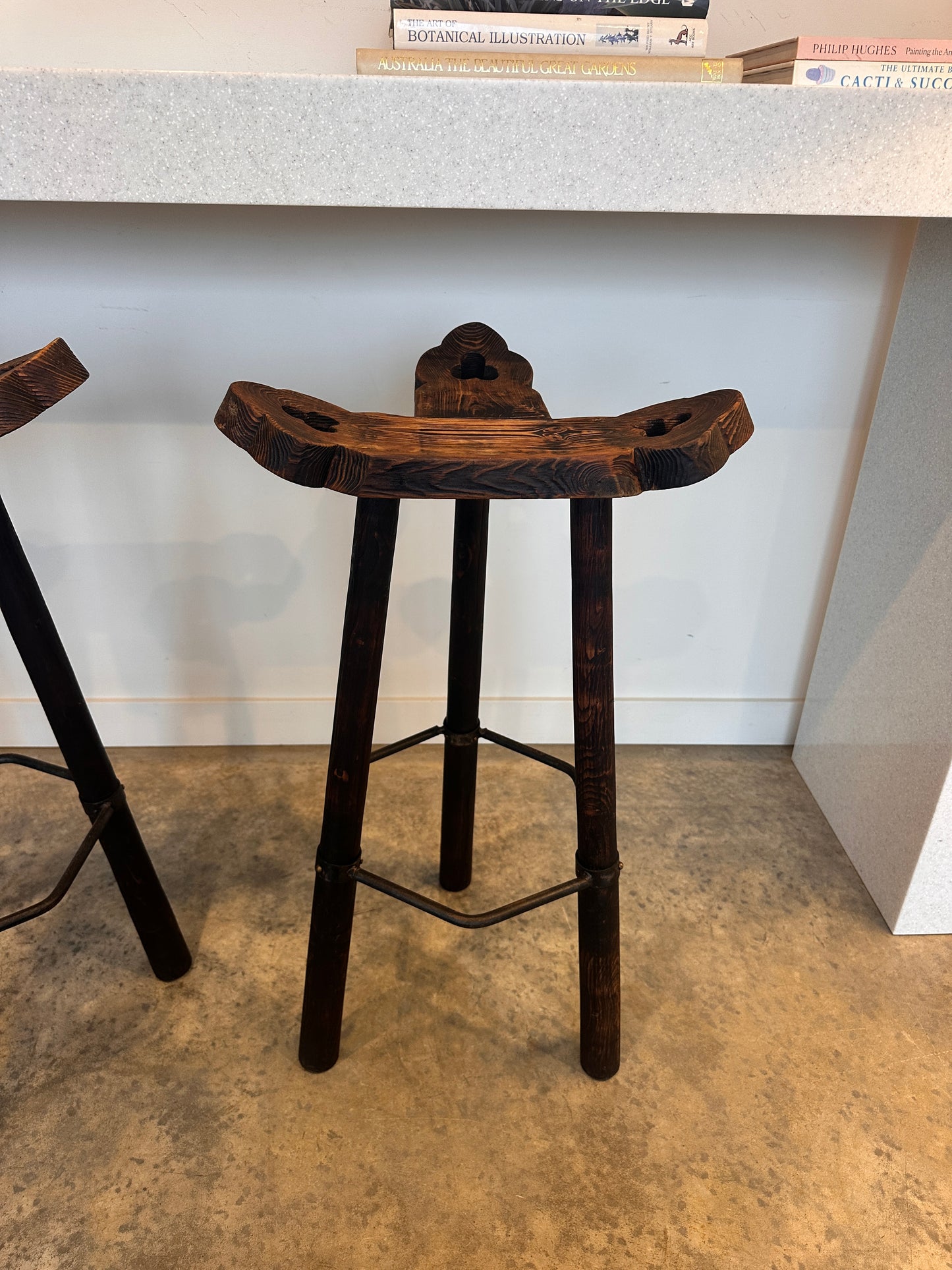 Spanish Brutalist Stools - 70's