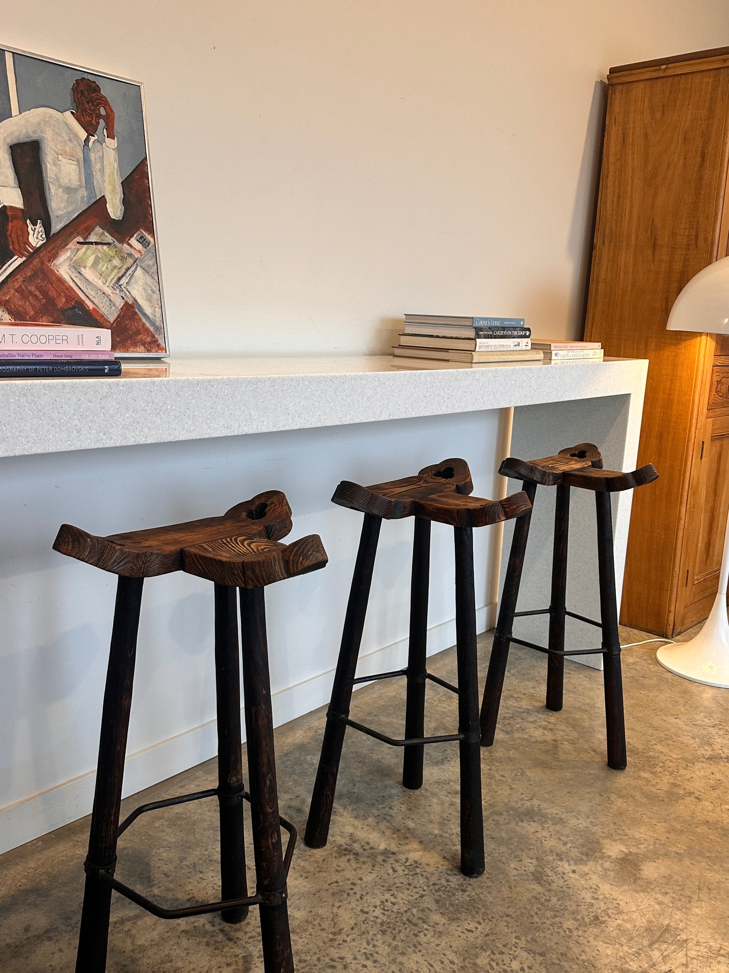 Spanish Brutalist Stools - 70's