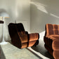 - Vintage Tufted Chocolate Velvet Armchair