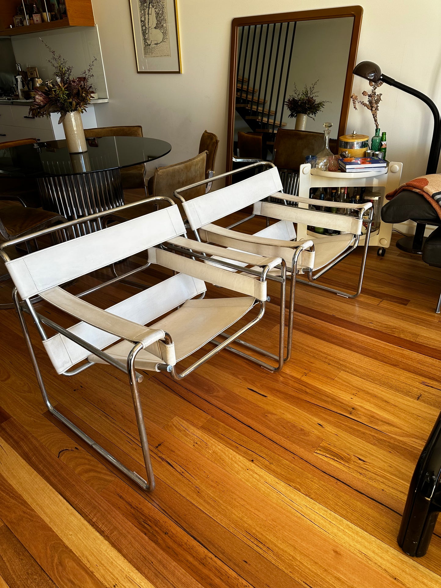 Pair of Authentic Fasem Marcel Breuer Wassily Chairs
