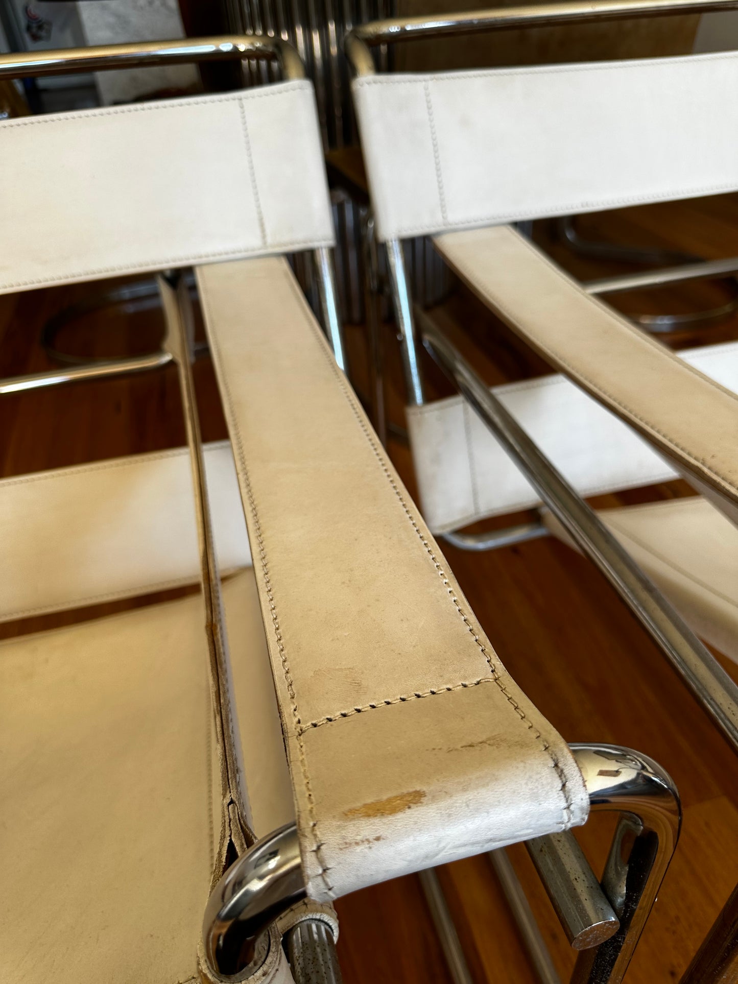 Pair of Authentic Fasem Marcel Breuer Wassily Chairs