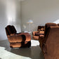 - Vintage Tufted Chocolate Velvet Armchair