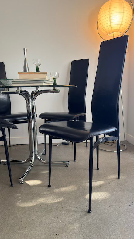 4 x Fasem Postmodern Dining Chairs by Giancarlo Vegni & Gualtierotti