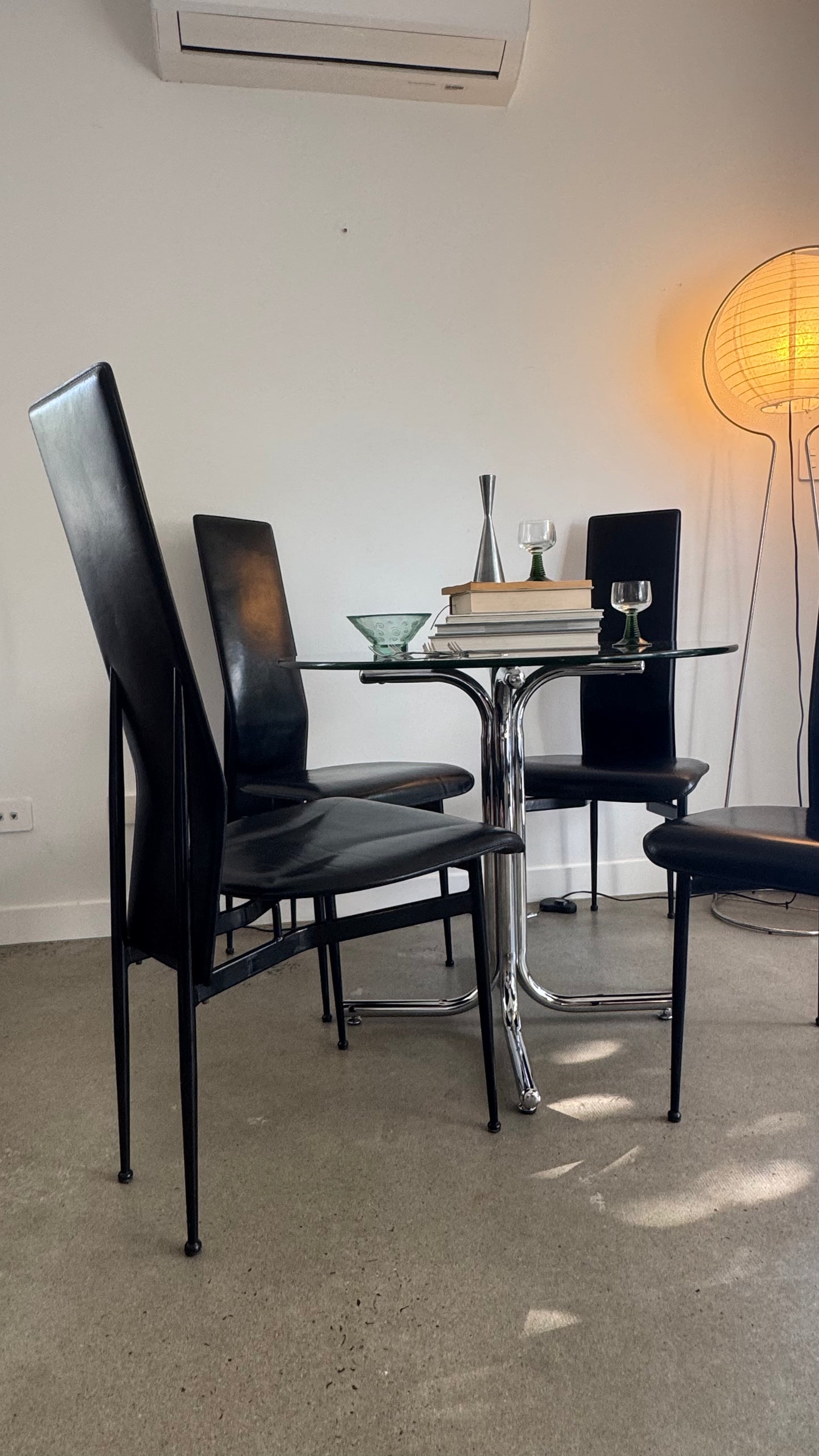 4 x Fasem Postmodern Dining Chairs by Giancarlo Vegni & Gualtierotti