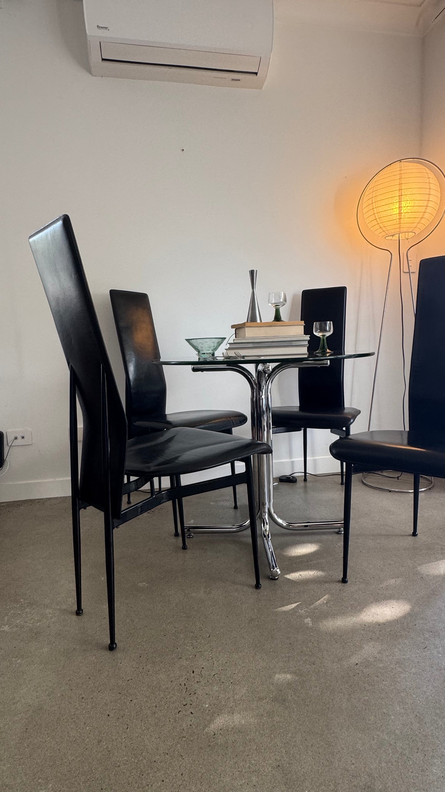 4 x Fasem Postmodern Dining Chairs by Giancarlo Vegni & Gualtierotti