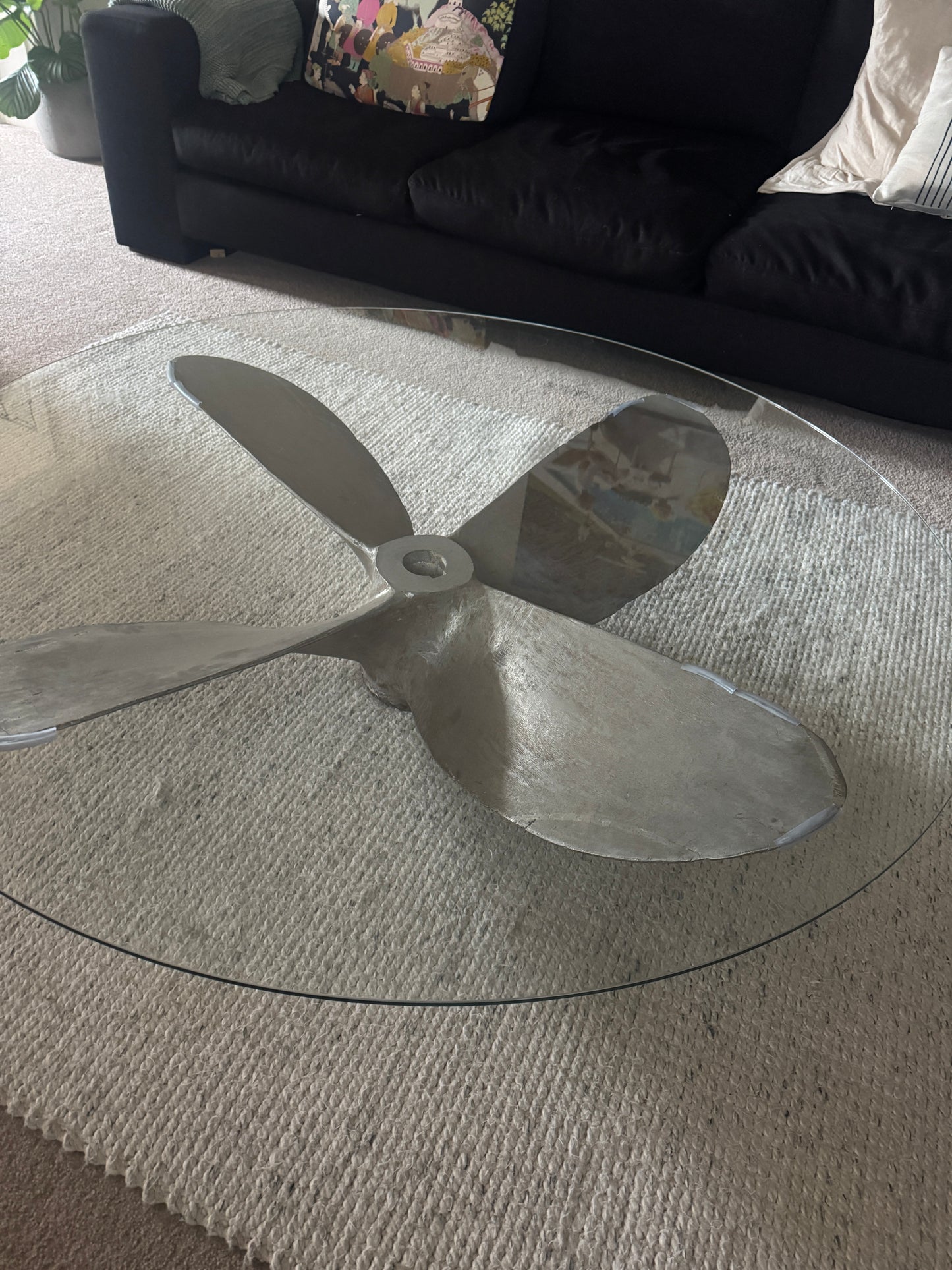 Metal Propeller Coffee Table