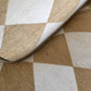 Vintage Cream & Gold Checker Sofa