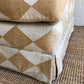 Vintage Cream & Gold Checker Sofa