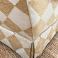 Vintage Cream & Gold Checker Sofa