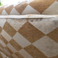 Vintage Cream & Gold Checker Sofa