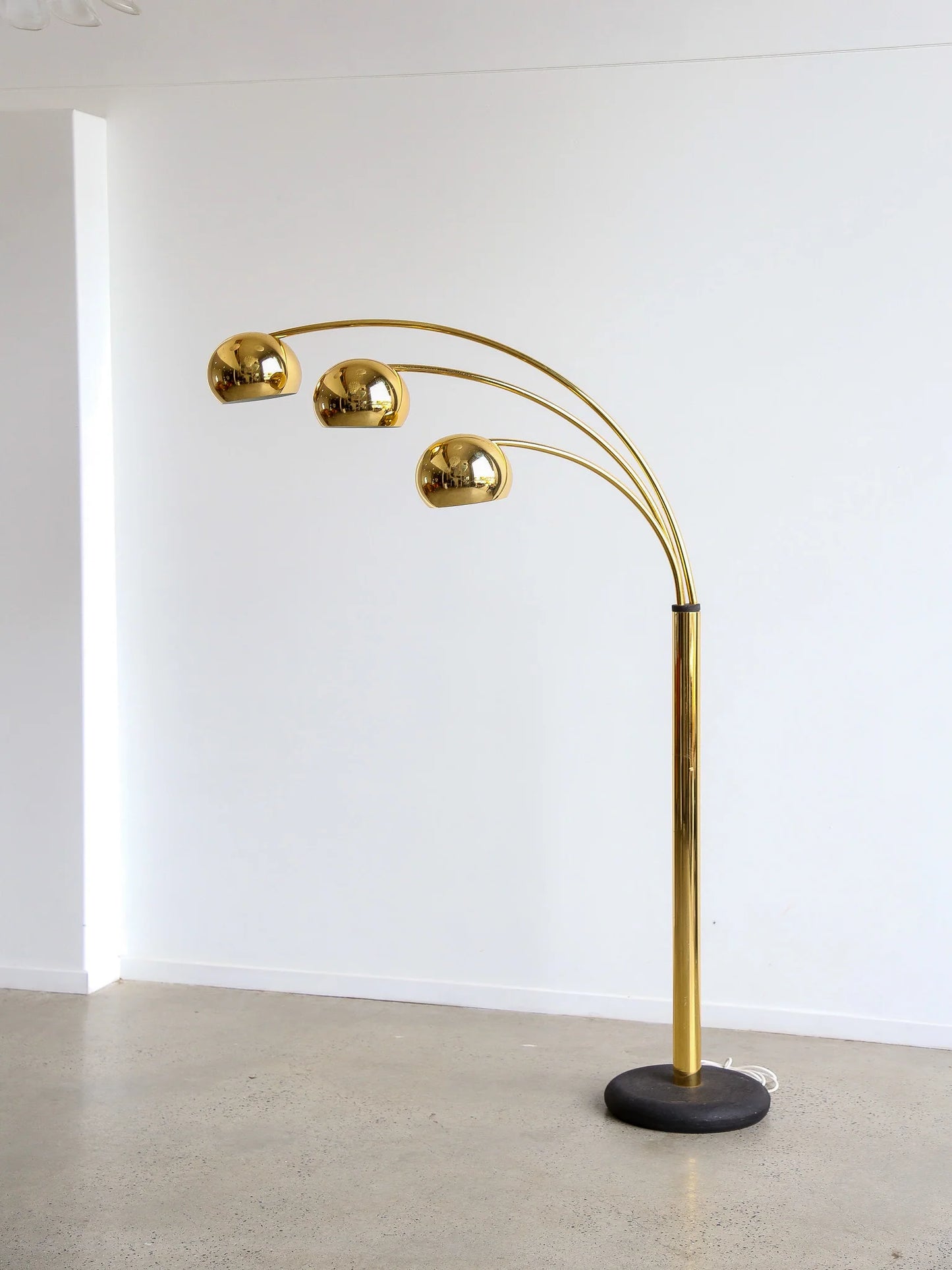 Rare Italian Goffredo Reggiani Three-Arm Arc Floor Lamp