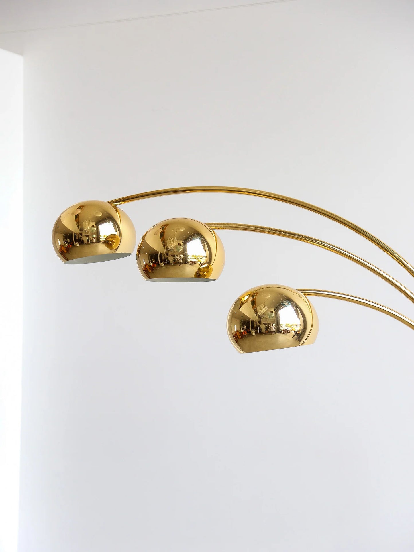 Rare Italian Goffredo Reggiani Three-Arm Arc Floor Lamp