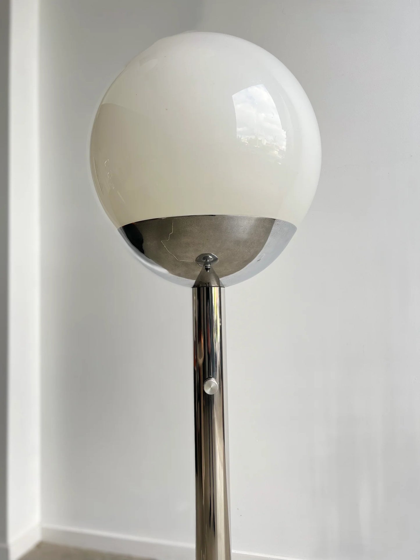 Pia Guidetti Glass Sphere Floor Lamp for Luci Milano, Italy 1970