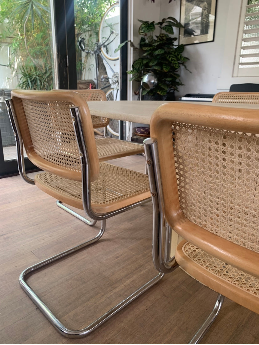 1960’s Made in Italy Vintage Fully Restored Cesca Dining Chairs