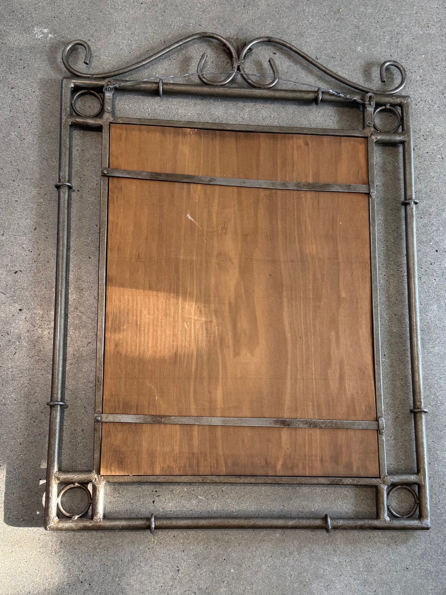 1980s Wrought Iron Hollywood Regency style Mirror