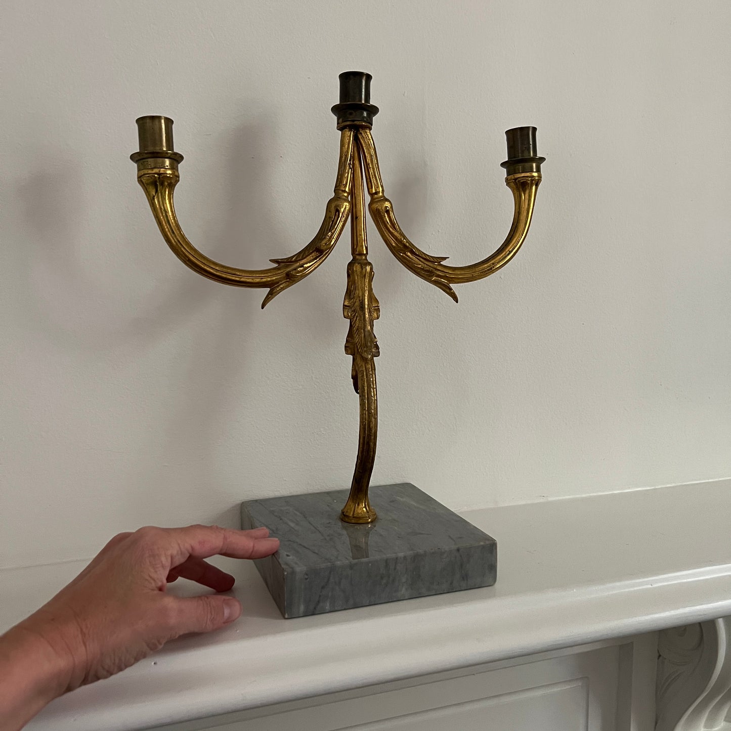 Pair of Large Iron Candelabra, Sweden 1940s