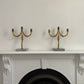 Pair of Large Iron Candelabra, Sweden 1940s