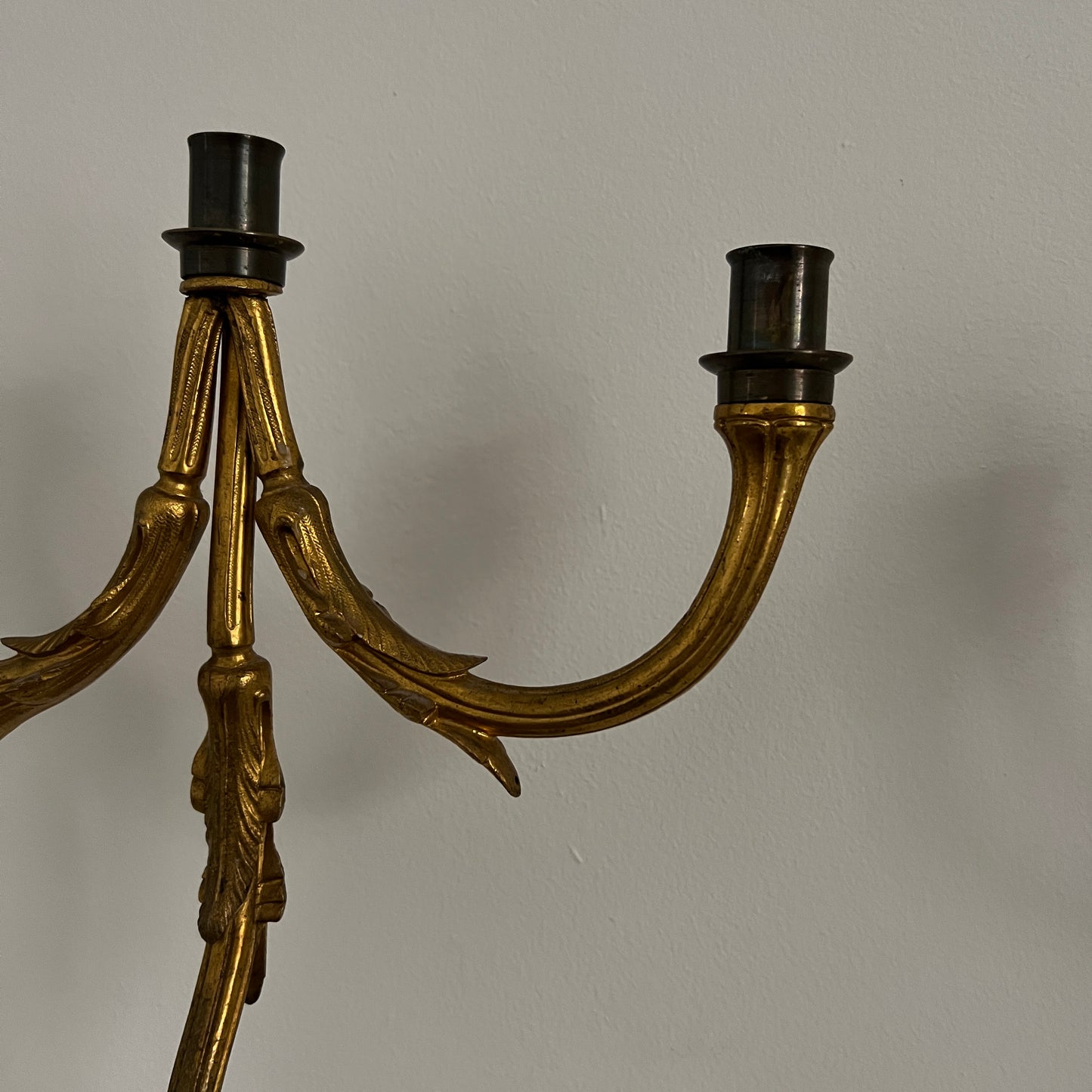Pair of Large Iron Candelabra, Sweden 1940s
