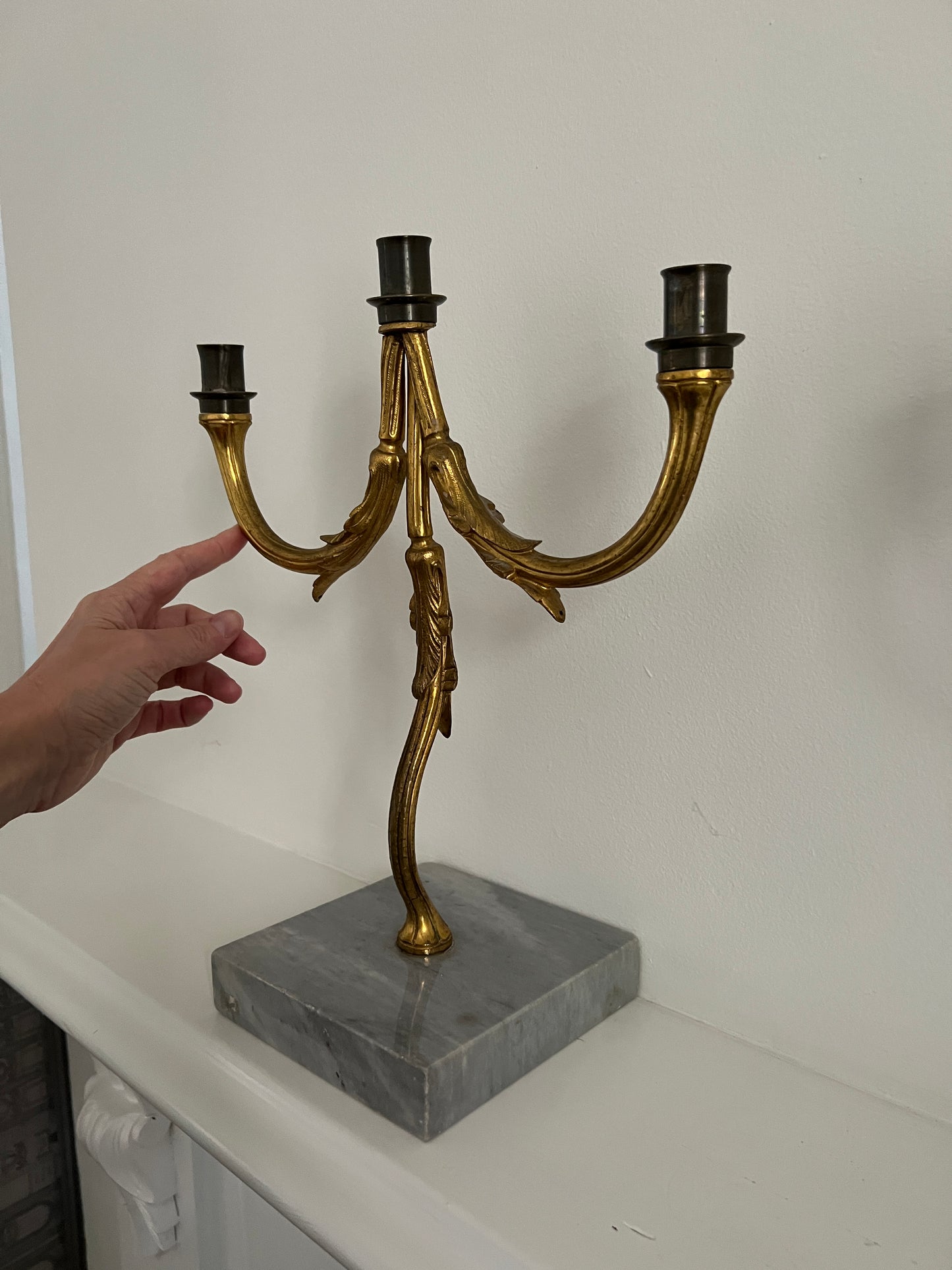 Pair of Large Iron Candelabra, Sweden 1940s