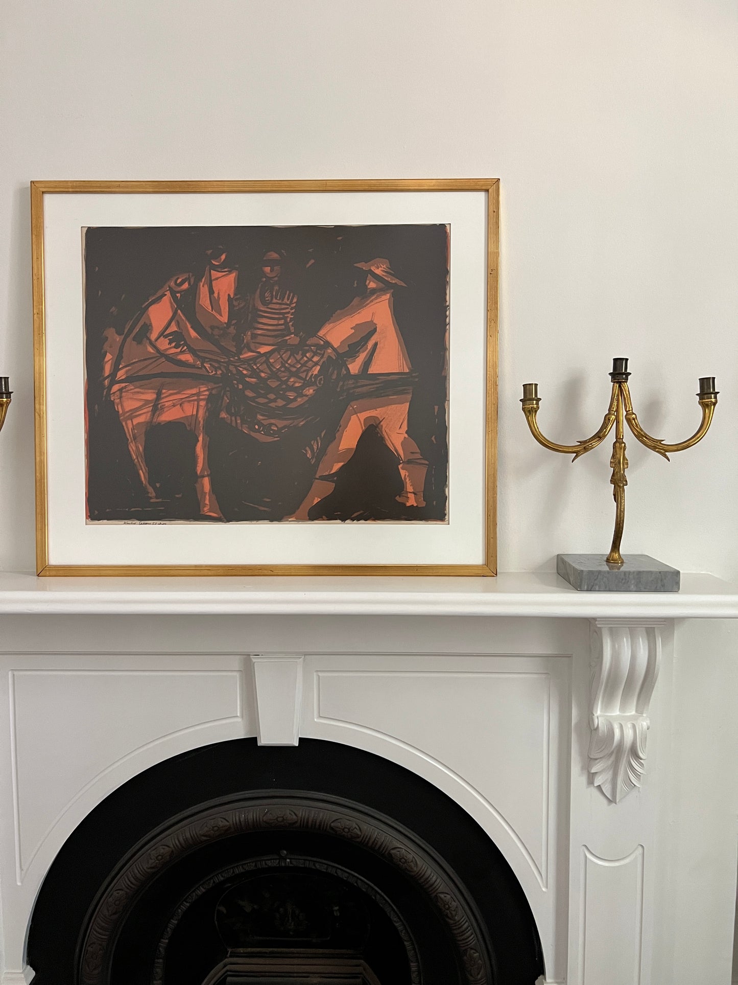 Pair of Large Iron Candelabra, Sweden 1940s