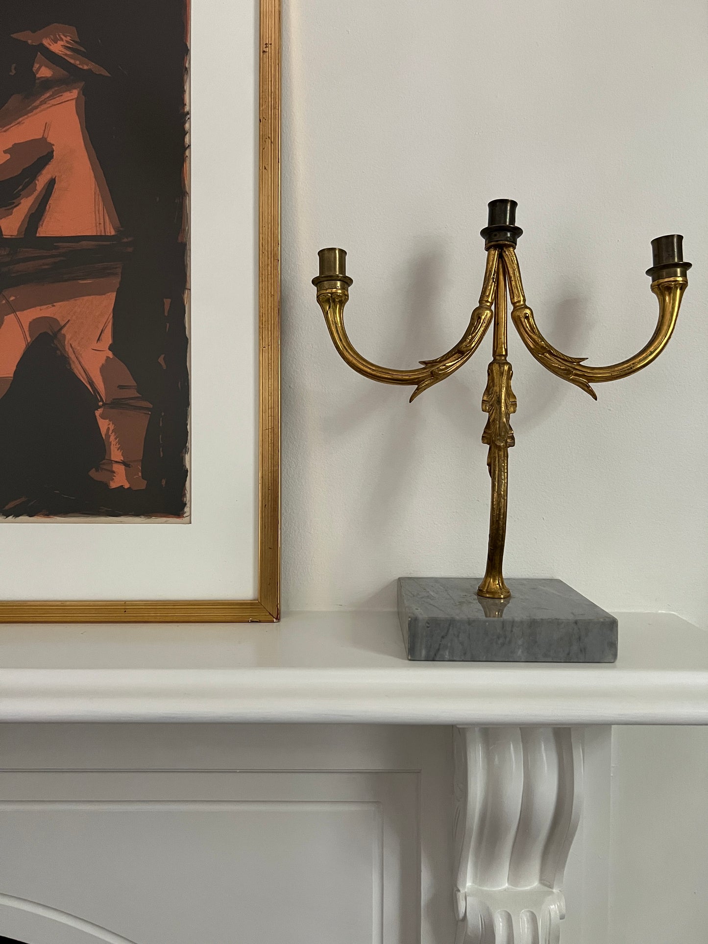 Pair of Large Iron Candelabra, Sweden 1940s