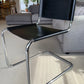 Vintage Black Leather Italian-Made Spoleto Bespoke Dining Chairs