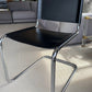 Vintage Black Leather Italian-Made Spoleto Bespoke Dining Chairs