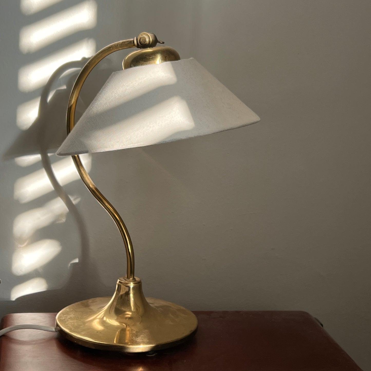 Brass and Linen Lamp by Ivar, Sweden 1960s - One Remaining