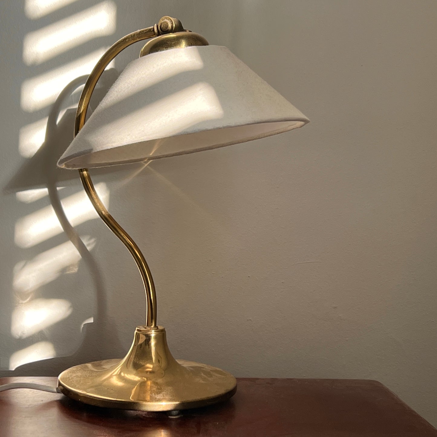 Brass and Linen Lamp by Ivar, Sweden 1960s - One Remaining