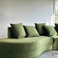 Large Modular Serpentine Sofa - Green Velvet