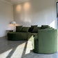 Large Modular Serpentine Sofa - Green Velvet
