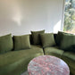 Large Modular Serpentine Sofa - Green Velvet