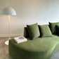Large Modular Serpentine Sofa - Green Velvet