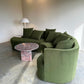 Large Modular Serpentine Sofa - Green Velvet
