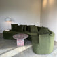 Large Modular Serpentine Sofa - Green Velvet