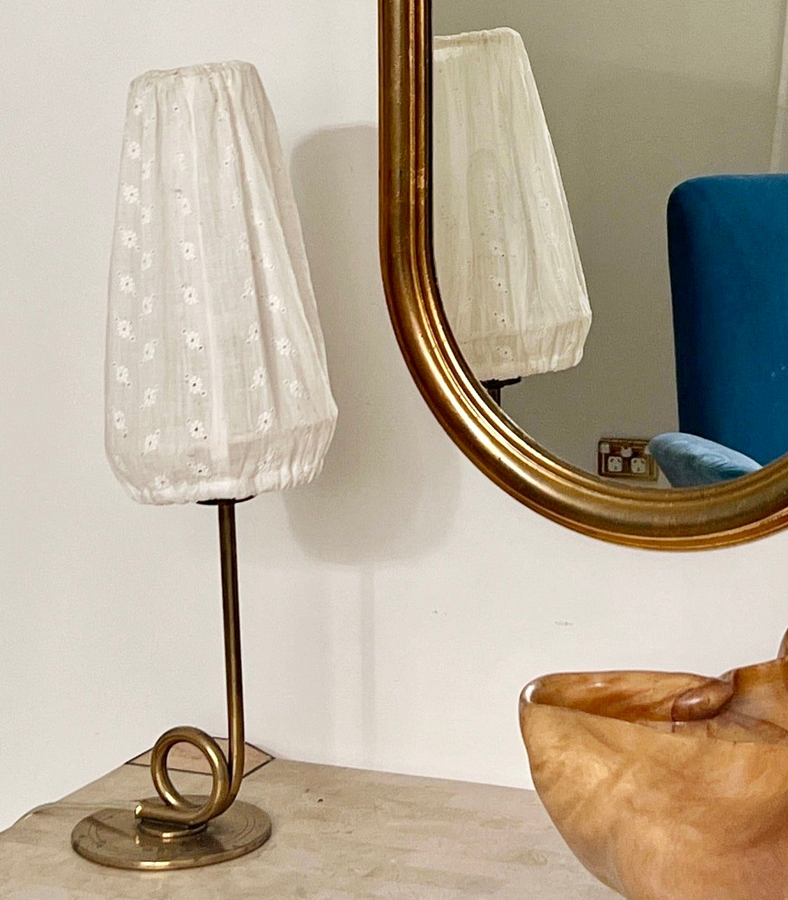 1930s Swedish Brass Loop Lamp