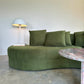 Large Modular Serpentine Sofa - Green Velvet