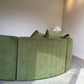 Large Modular Serpentine Sofa - Green Velvet