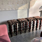 Vintage Chunky Timber Stools - Set of Four