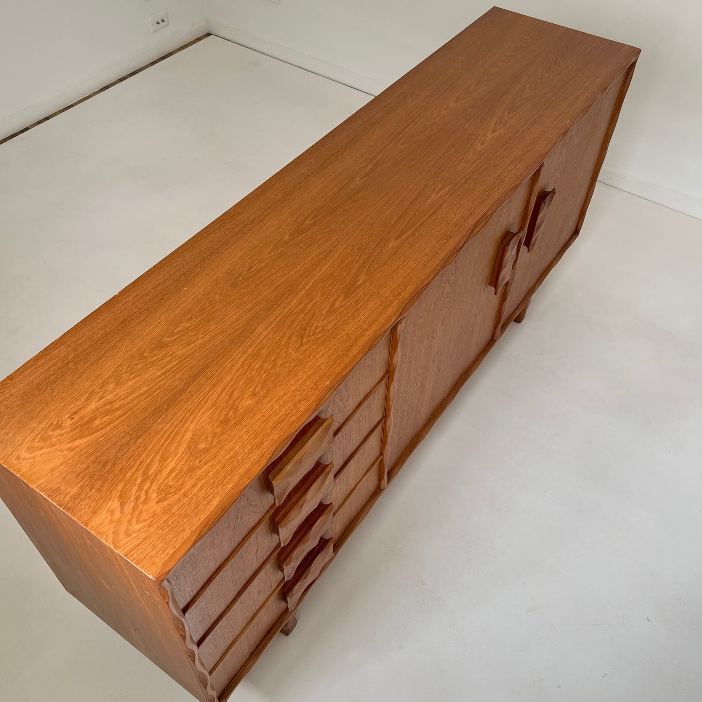 Wavy Mid-Century Sideboard by Knight, Refurbished
