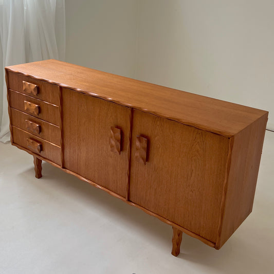 On Hold - Wavy Mid-Century Sideboard by Knight, Refurbished