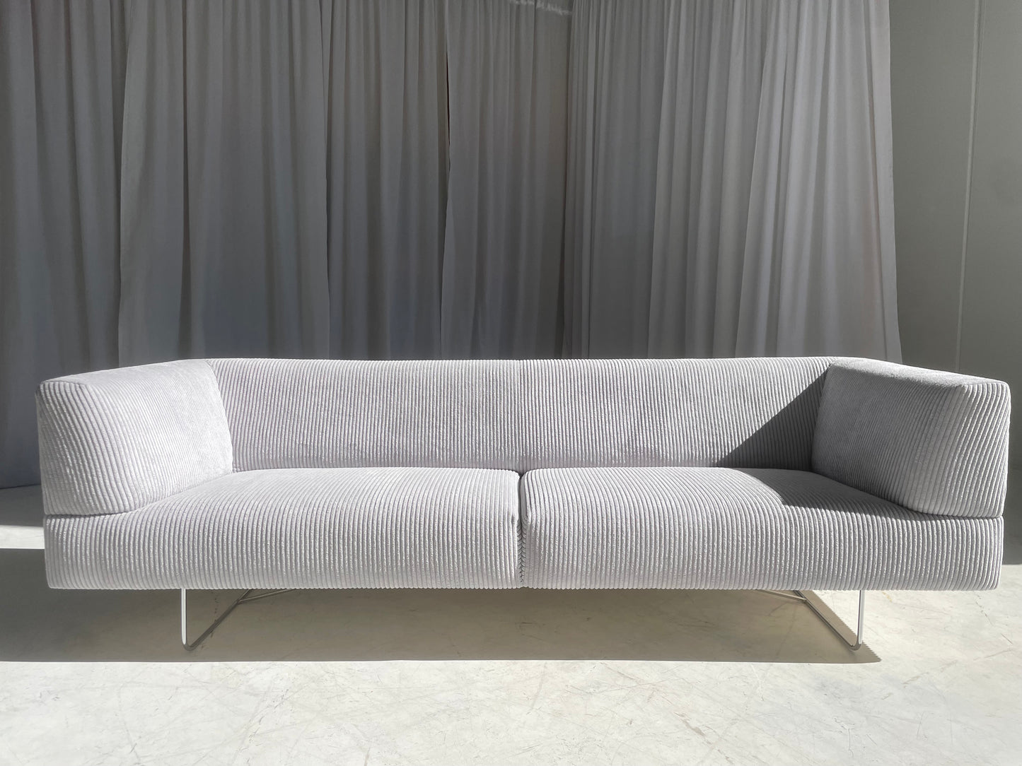 Custom Grey Corduroy Jardan Horizon Sofa